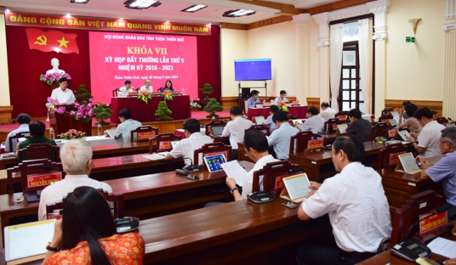 Kỳ họp bất thường HĐND tỉnh Thừa Thiên Huế ngày 5.6