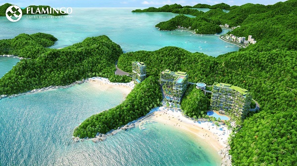 Siêu tổ hợp nghỉ dưỡng Flamingo Cát Bà Resorts – Resort 5 sao tại vịnh Lan Hạ, nơi được bình chọn là vịnh đẹp nhất thế giới vừa khai trương tòa Flamingo Cát Bà Beach Resort vào 6.6.2020.