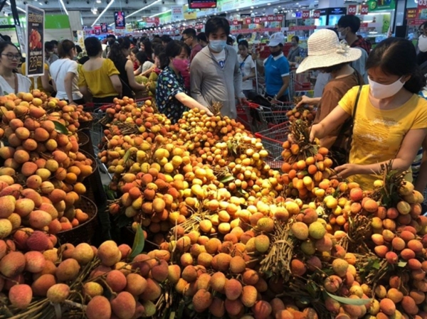 Giá cả thị trường ngày 9/6: Big C mở bán vải thiều Lục Ngạn