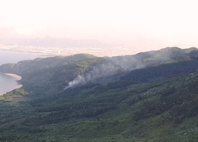 2 đám cháy tại rừng Hải Vân, nơi Triệu Quân Sự nghi đang lẩn trốn.