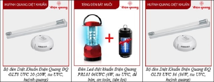 C&aacute;c sản phẩm đ&egrave;n diệt khuẩn của C&ocirc;ng ty CP B&oacute;ng Đ&egrave;n Điện Quang