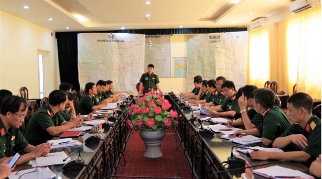 Thanh Hóa: Luyện tập chuyển trạng thái sẵn sàng chiến đấu và chỉ huy tham mưu trên bản đồ