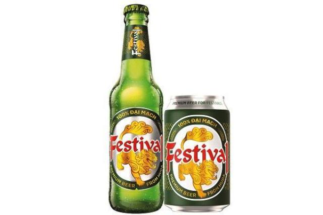 sản phẩm bia Festival của thương hiệu HUDA