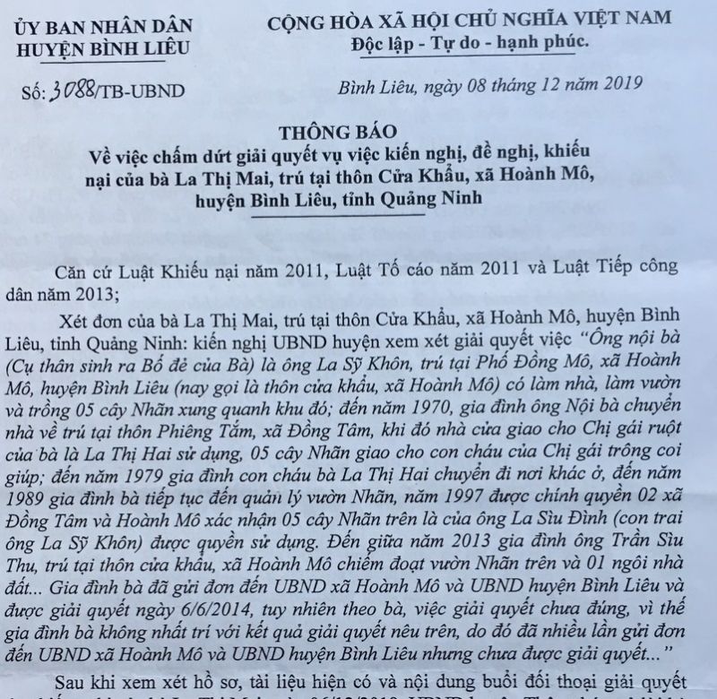 Bình Liêu, Quảng Ninh: Dân khiếu kiện kéo dài hơn chục năm, vì sao chính quyền chưa giải quyết?