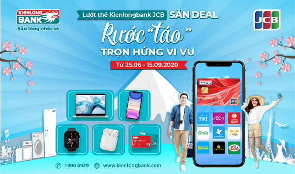 Lướt thẻ Kienlongbank JCB, Săn deal, Rước “táo”, Trọn hứng vi vu