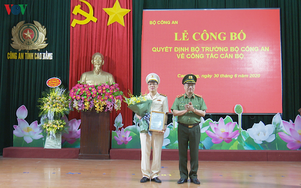 Đại tá Vũ Hồng Quang được bổ nhiệm giữ chức vụ Giám đốc Công an tỉnh Cao Bằng