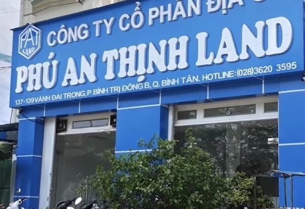 Trụ sở Công ty Phú An Thịnh Land tại quận Bình Tân, TP.HCM