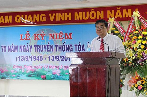 Ông Nguyễn Thành Thơ, nguyên Chánh án TAND tỉnh Đồng Tháp bị kỷ luật cách hết chức vụ trong Đảng. Ảnh: Công Lý
