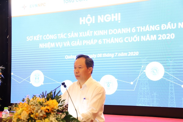 Ông Thiều Kim Quỳnh - Chủ tịch HĐTV Tổng công ty Điện lực miền Bắc phát biểu chỉ đạo Hội nghị