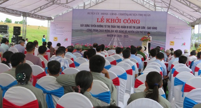 Lễ khởi công tuyến đường từ thị trấn Thọ Xuân đi đô thị Lam Sơn - Sao Vàng