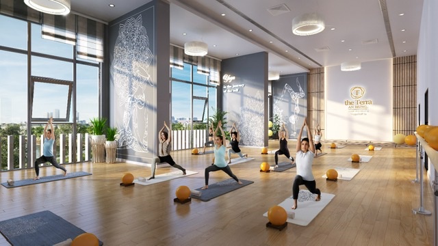 Phòng tập yoga đem đến một không gian thanh tịnh và an yên cho tâm hồn