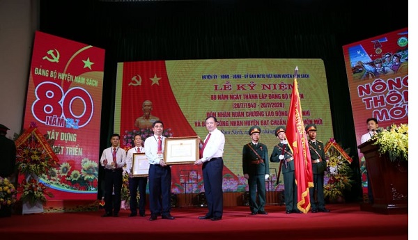 Huyện Nam Sách đón nhận bằng công nhận đạt chuẩn nông thôn mới, Huân chương Lao động hạng nhì