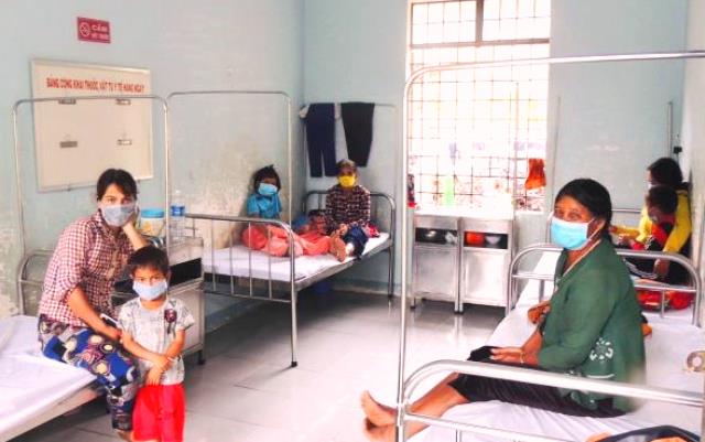 Khu vực điều trị cho bệnh nhân dương tính với bạch hầu ở Kon Tum.