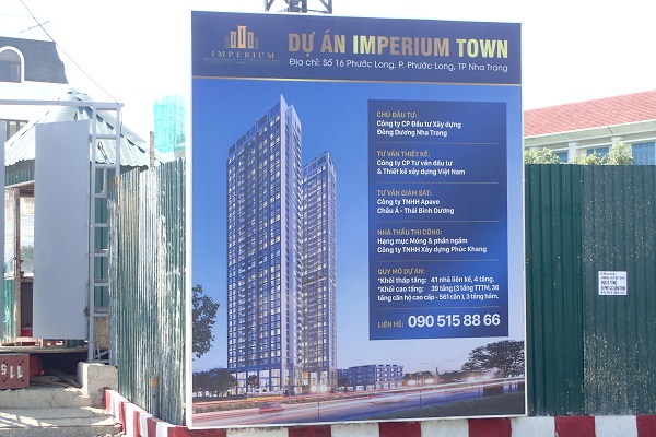 Khánh Hòa: Viết về Thương hiệu Dự án Imperium Town thi công