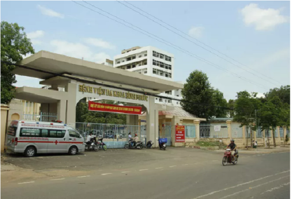 Bệnh viện Đa khoa Bình Phước, nơi để xảy ra sự cố