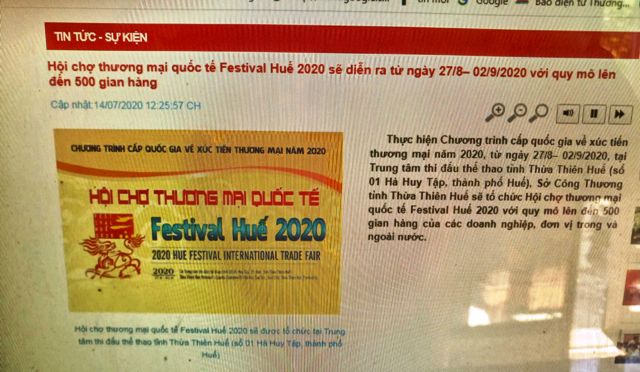 Hội chợ Festival Huế 2020 là hội chợ quốc tế?