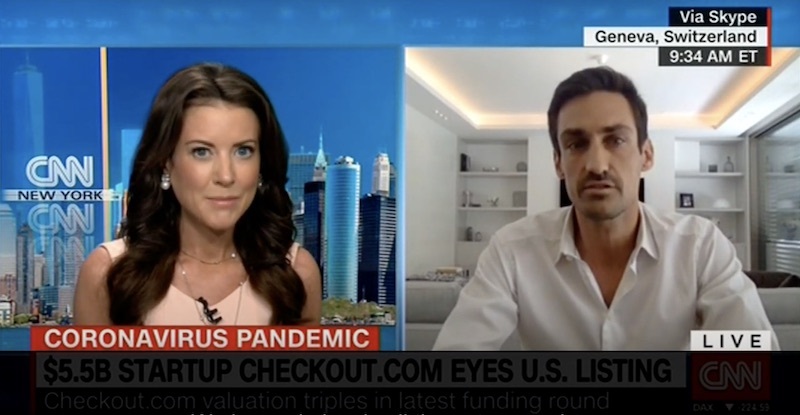Ông Pousaz – CEO Checkout.com trò chuyện cùng nhà báo nổi tiếng Julia Chatterley trong chương trình First Move của CNN vào tháng 6 vừa qua.