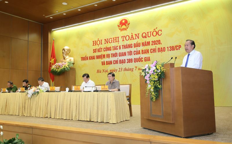 Phó Thủ tướng Trương Hòa Bình phát biểu tại Hội nghị. (Ảnh: VGP/Lê Sơn)
