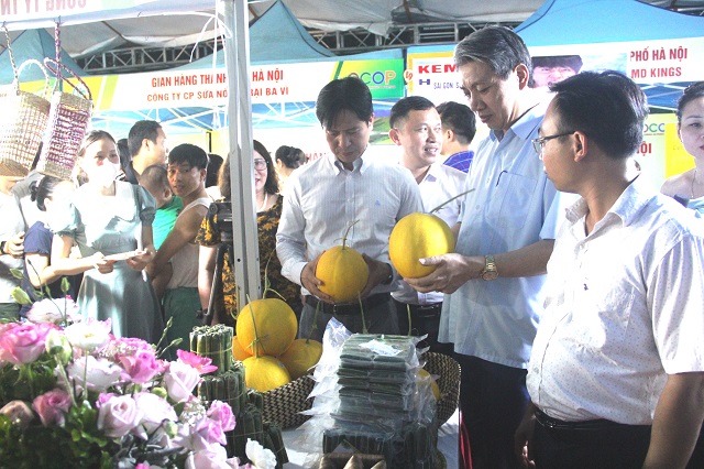 trưng bày gian hàng sản phẩm OCOP tại Hà Nội
