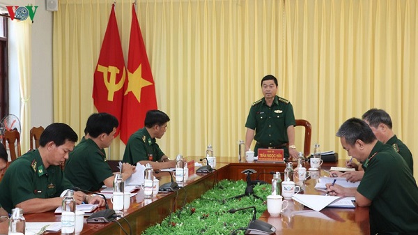 Đoàn công tác Bộ Tư lệnh bộ đội Biên phòng làm việc với Bộ Chỉ huy BĐBP tỉnh An Giang.