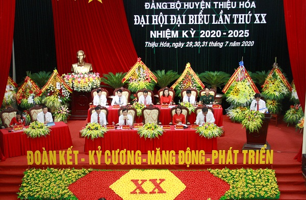 Bế mạc Đại hội Đại biểu Đảng bộ huyện Thiệu Hóa lần thứ 20