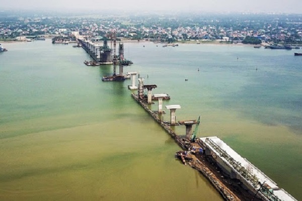 Cầu Cửa Hội đã cơ bản hoàn tất phần thô, dự kiến hợp long và thông xe kỹ thuật vào ngày 15/10/2020