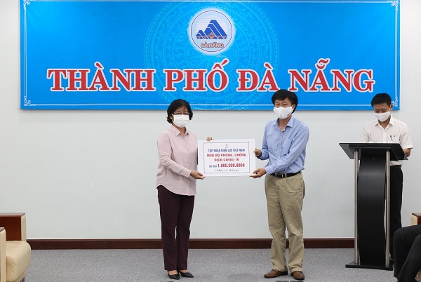 EVN ủng hộ Đà Nẵng 1 tỷ đồng phục vụ công tác phòng chống dịch Covid-19
