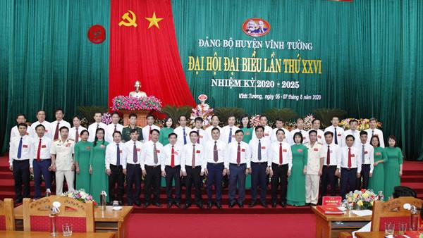 Ban chấp hành Đảng bộ huyện Vĩnh Tường, nhiệm kỳ 2020-2025 chính thức ra mắt