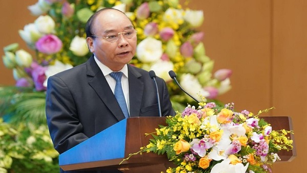 Thủ tướng Nguyễn Xuân Phúc phát biểu tại hội nghị (Ảnh: Quang Hiếu/VGP)
