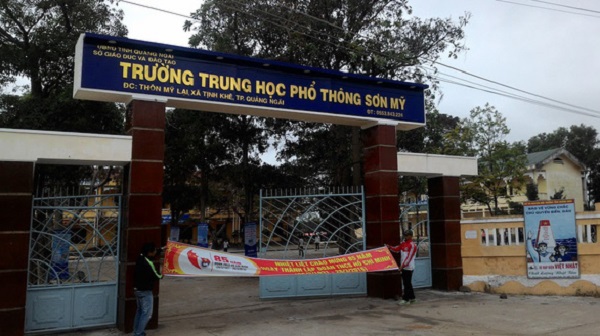 Dừng điểm thi tốt nghiệp tại Trường THPT Sơn Mỹ