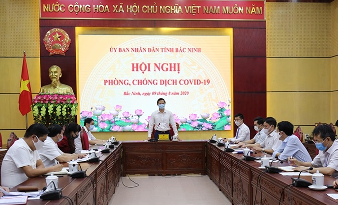Phó Chủ tịch UBND tỉnh Vương Quốc Tuấn phát biểu tại Hội nghị (Ảnh: bacninh.gov.vn)