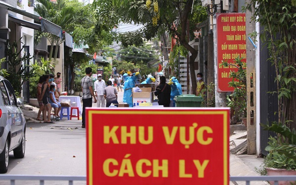 Một khu dân cư tại quận Sơn Trà bị cách ly vì liên quan đến dịch Covid-19