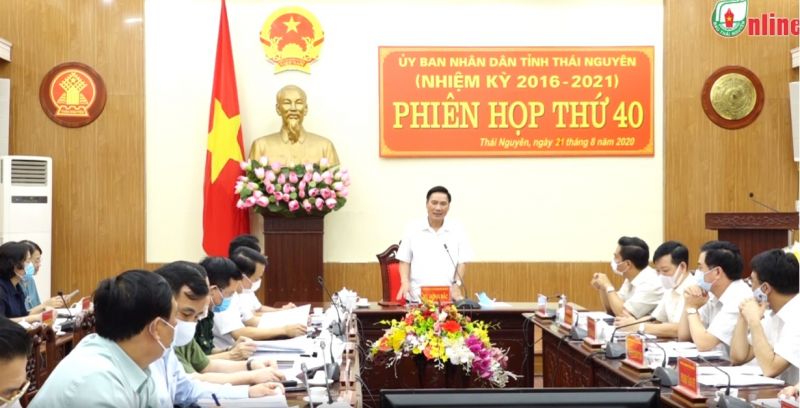 Đồng chí Vũ Hồng Bắc, Phó Bí thư Tỉnh ủy, Chủ tịch UBND tỉnh Phát biểu tại cuộc họp