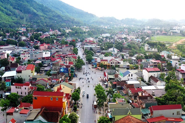 Một góc đô thị trẻ, sôi động ở thị xã Thái Hòa