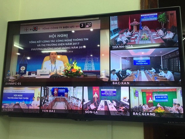 Những Hội nghị truyền hình trực tuyến được EVNNPC triển khai từ nhiều năm nay
