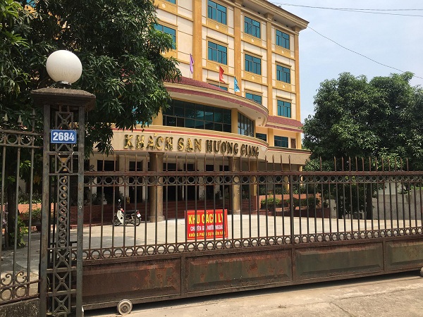 Khách sạn Hương Giang nơi thực hiện cách ly khi BN 1044 sang Việt Nam.