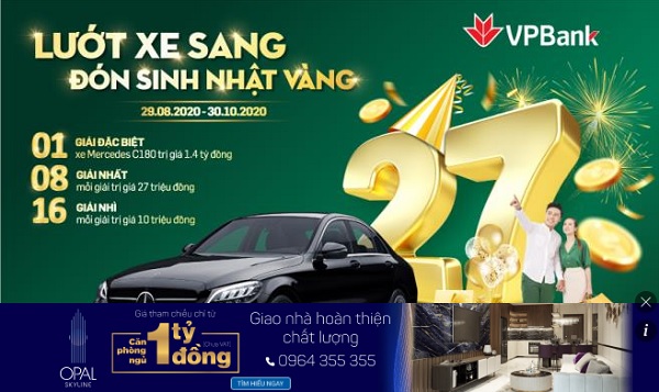 Trúng ô tô Mercedes khi tham gia đại tiệc sinh nhật 27 tuổi của VPBank