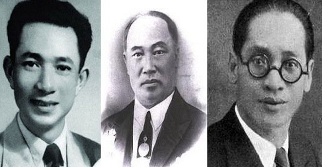 Từ trái qua phải: Doanh nhân Trịnh Văn Bô, Bạch Thái Bưởi, Nguyễn Sơn Hà (Ảnh tư liệu)