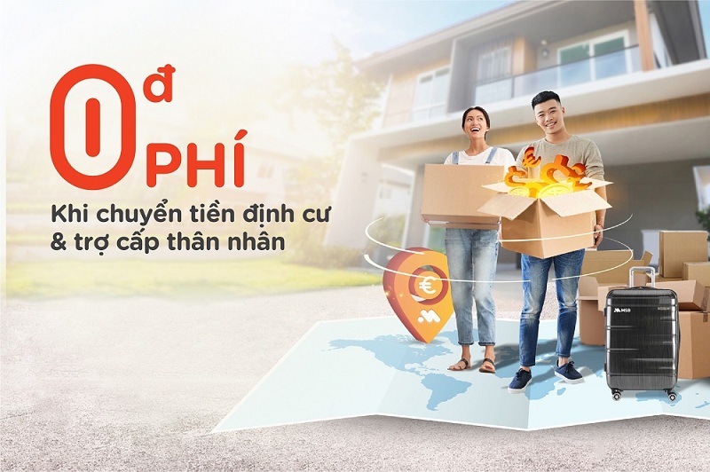 MSB miễn tới 100% phí chuyển tiền quốc tế