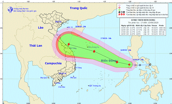 Công điện về chủ động ứng phó với áp thấp nhiệt đới đang tiến vào Biển Đông