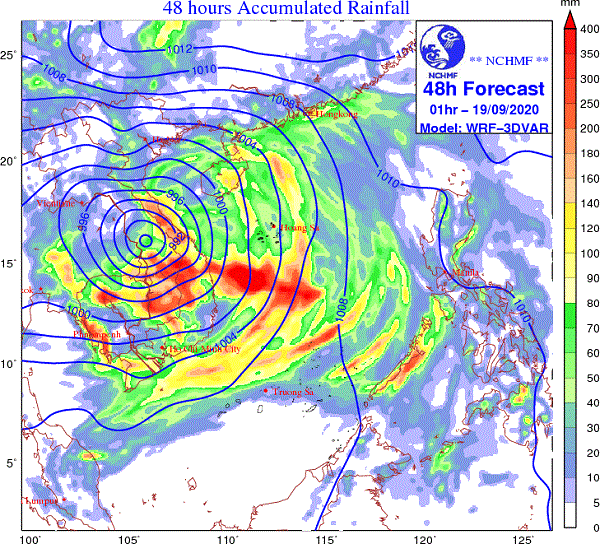 Bão số 5 suy yếu thành áp thấp nhiệt đới