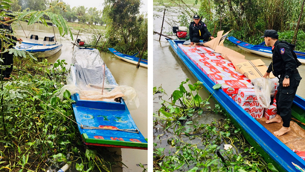 An Giang: Bắt giữ xuồng máy vận chuyển 150 thùng bia lậu