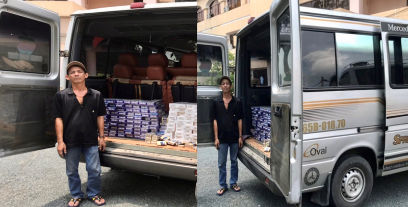 Bắt giữ ôtô vận chuyển 1.590 bao thuốc lá ngoại nhập lậu tại An Giang