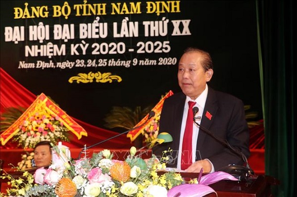 Phó Thủ tướng Thường trực Chính phủ Trương Hòa Bình phát biểu khai mạc Đại hội