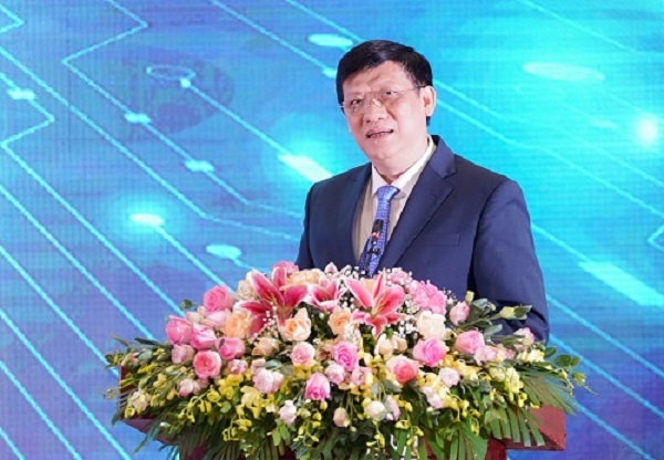 Quyền Bộ trưởng Y tế Nguyễn Thanh Long phát biểu tại buổi lễ - Ảnh: VGP/Quang Hiếu