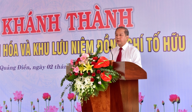 Ông Phan Ngọc Thọ- Chủ tịch UBND tỉnh Thừa Thiên Huế phát biểu tai buổi lễ
