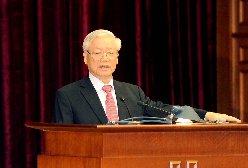 Tổng bí thư, Chủ tịch nước Nguyễn Phú Trọng phát biểu tại Hội nghị
