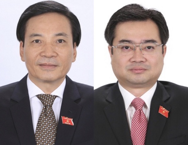 Phó chủ nhiệm Văn phòng Chính phủ Trần Văn Sơn (ảnh trái); Thứ trưởng Bộ Xây dựng Nguyễn Thanh Nghị (ảnh phải). Ảnh: VGP.
