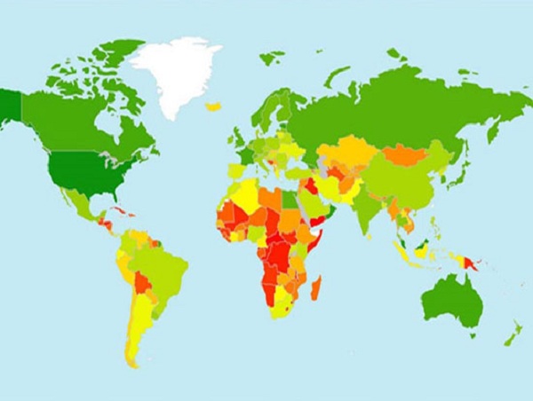 Bản đồ về mức độ đảm bảo an ninh mạng của các quốc gia, vùng lãnh thổ trên Thế giới theo báo cáo GCI 2017 (nguồn ảnh ITU)