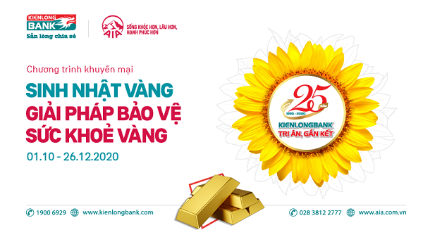 Kienlongbank 25 năm: Sinh nhật Vàng - Giải pháp bảo vệ sức khỏe Vàng